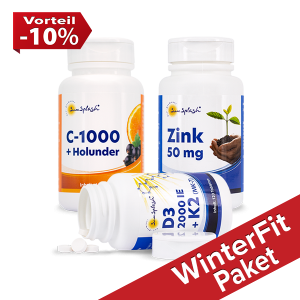 SunSplash WinterFit - Paket (C+Holunder, Zink & D3+K2)