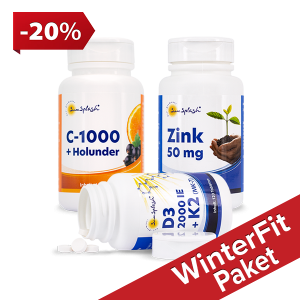 SunSplash WinterFit - Paket (C+Holunder, Zink & D3+K2)